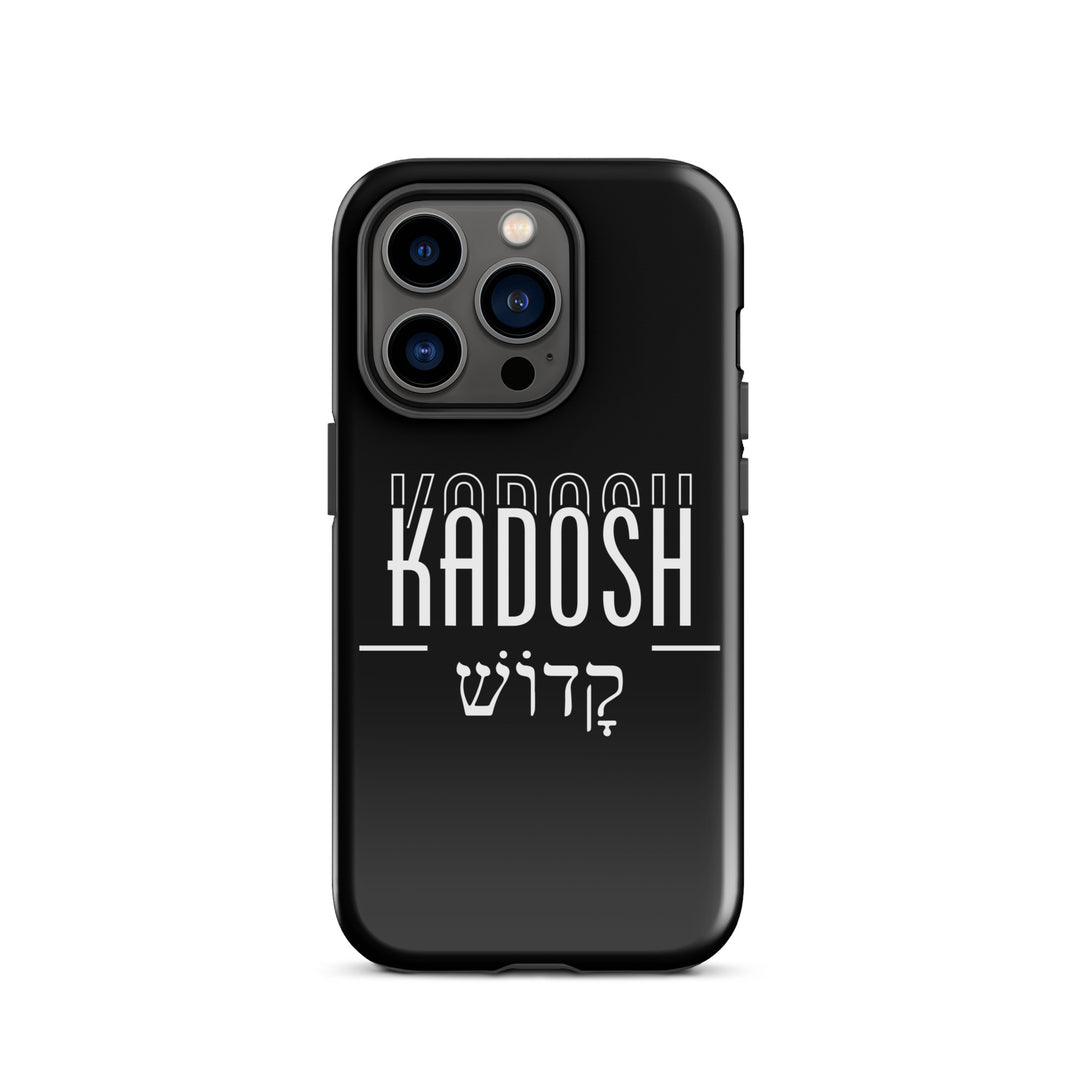 Christian Phone Case Kadosh Hebrew Black for iPhone® iPhone® Phone Cases Glossy iPhone 14 Pro 