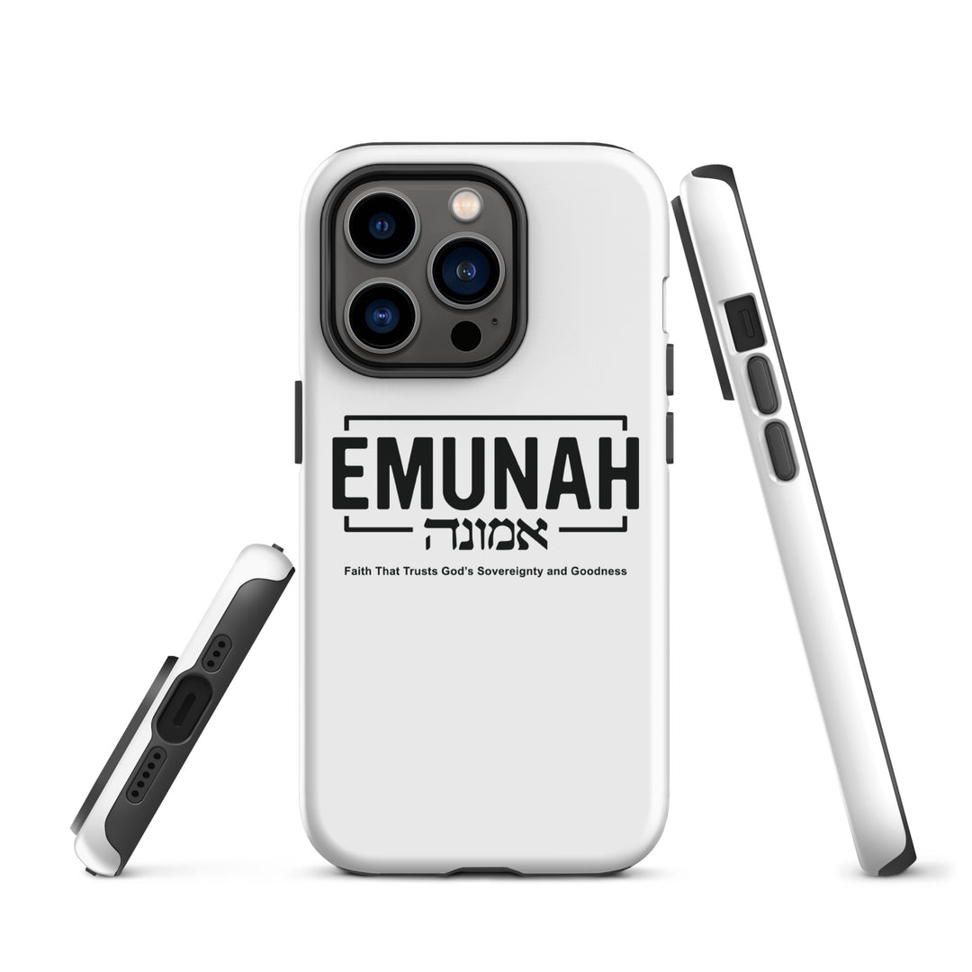 Christian Phone Case Emunah Faith That Trusts White for iPhone® iPhone® Phone Cases   