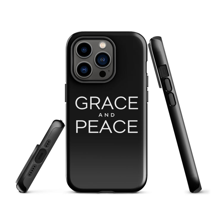 Christian Phone Case Grace and Peace Black for iPhone® iPhone® Phone Cases   