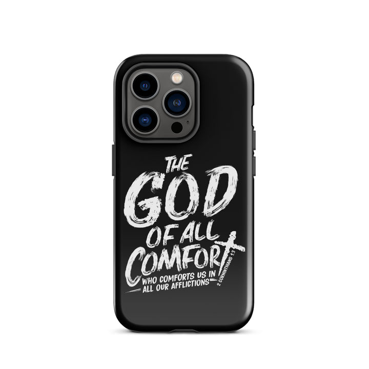 Christian Phone Case God of All Comfort Black for iPhone® iPhone® Phone Cases Glossy iPhone 14 Pro 