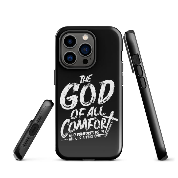 Christian Phone Case God of All Comfort Black for iPhone® iPhone® Phone Cases   