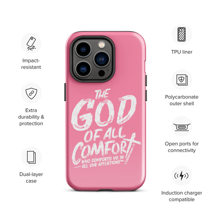 Christian Phone Case God of All Comfort Pink for iPhone® iPhone® Phone Cases   