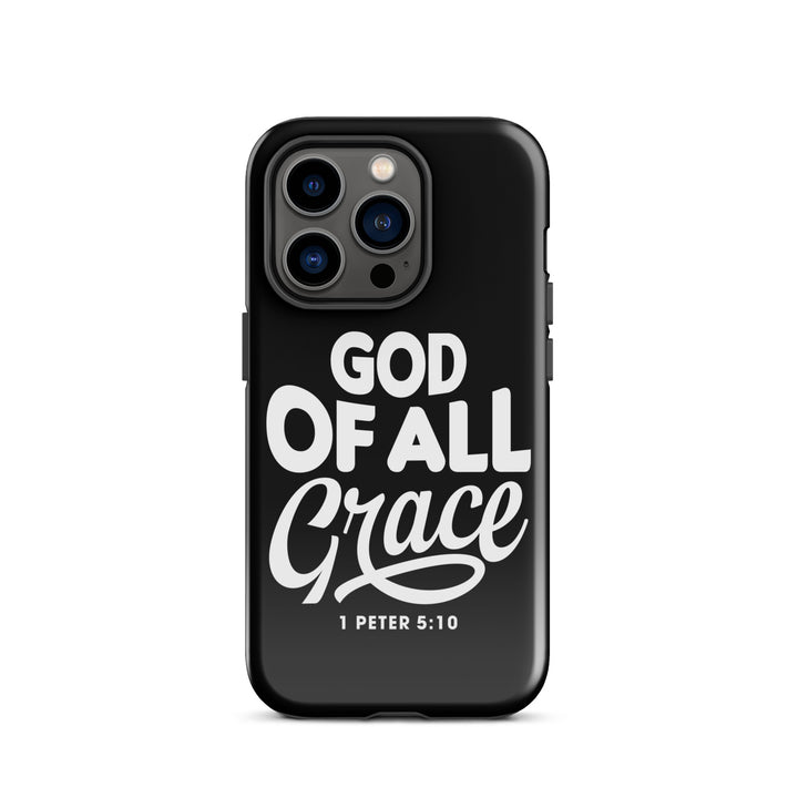 Christian Phone Case God of All Grace Black for iPhone® iPhone® Phone Cases Glossy iPhone 14 Pro 