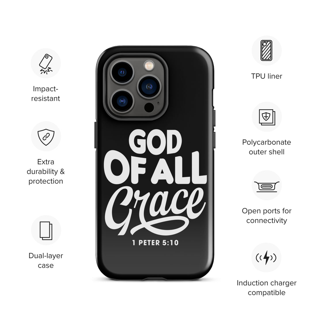 Christian Phone Case God of All Grace Black for iPhone® iPhone® Phone Cases   