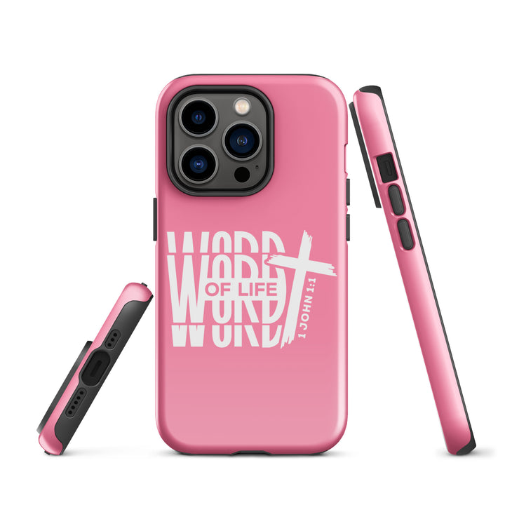 Christian Phone Case Word of Life Cross Pink for iPhone® iPhone® Phone Cases   