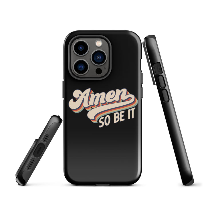 Christian Phone Case Amen So Be It Black for iPhone® iPhone® Phone Cases   