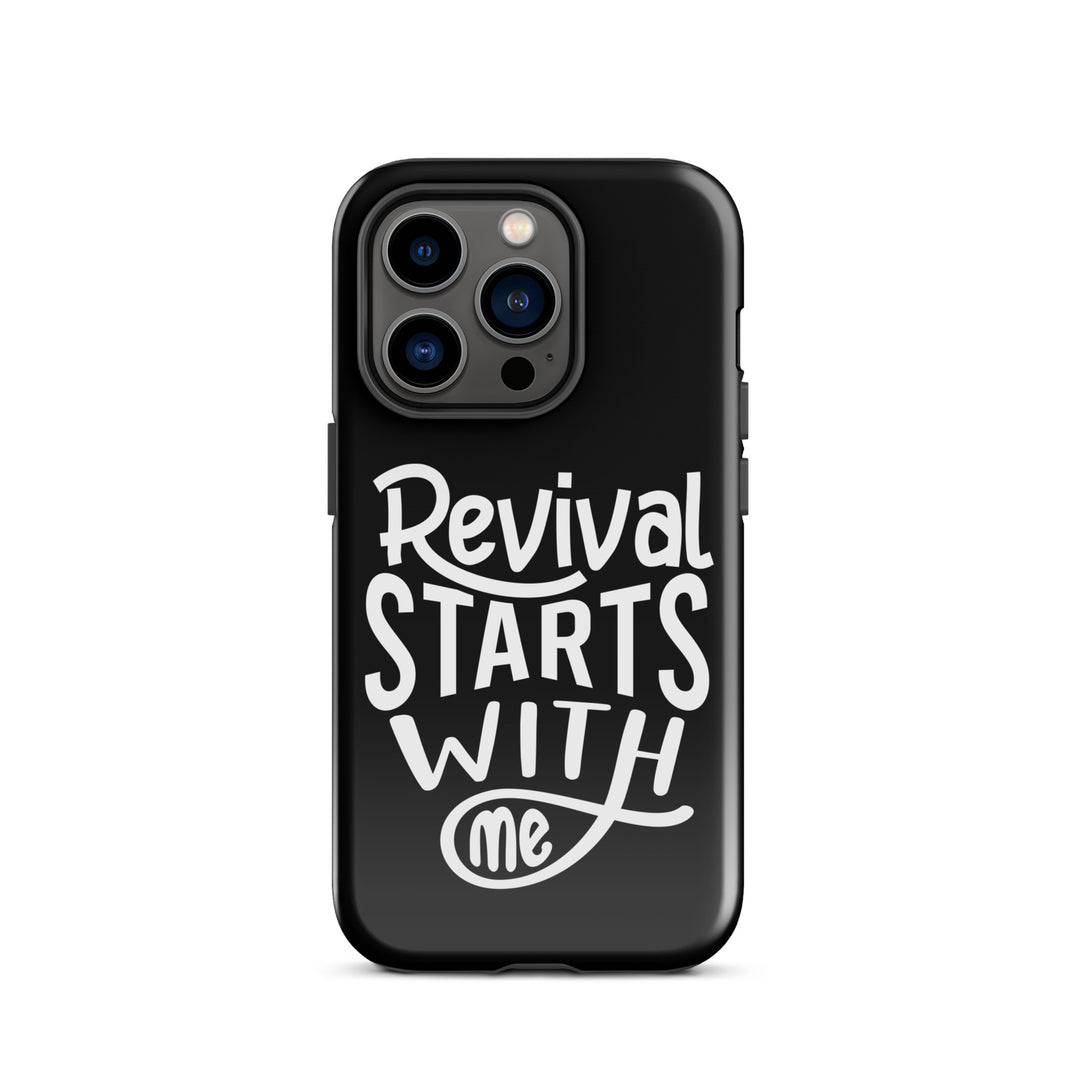 Christian Phone Case Revival Starts With Me Black for iPhone® iPhone® Phone Cases Glossy iPhone 14 Pro 