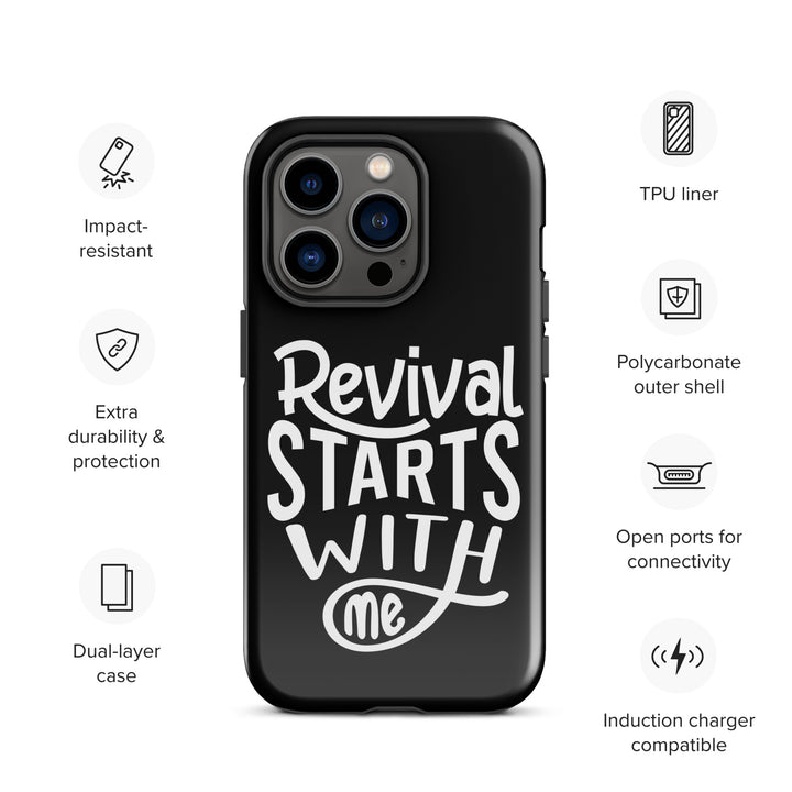 Christian Phone Case Revival Starts With Me Black for iPhone® iPhone® Phone Cases   