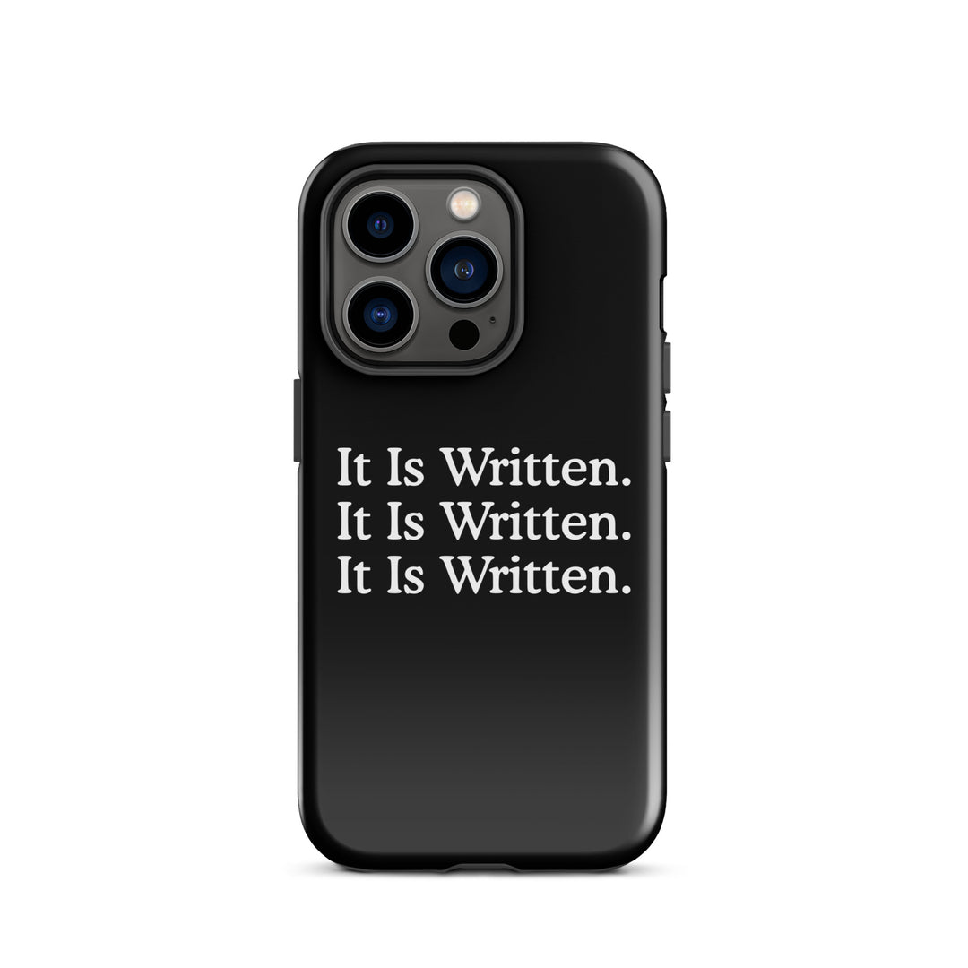 Christian Phone Case It Is Written Black for iPhone® iPhone® Phone Cases Glossy iPhone 14 Pro 