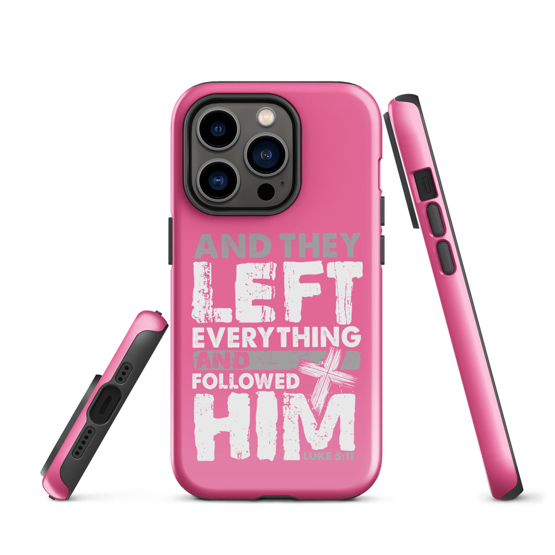 Christian Phone Case Left Everything Cross Pink for iPhone® iPhone® Phone Cases   