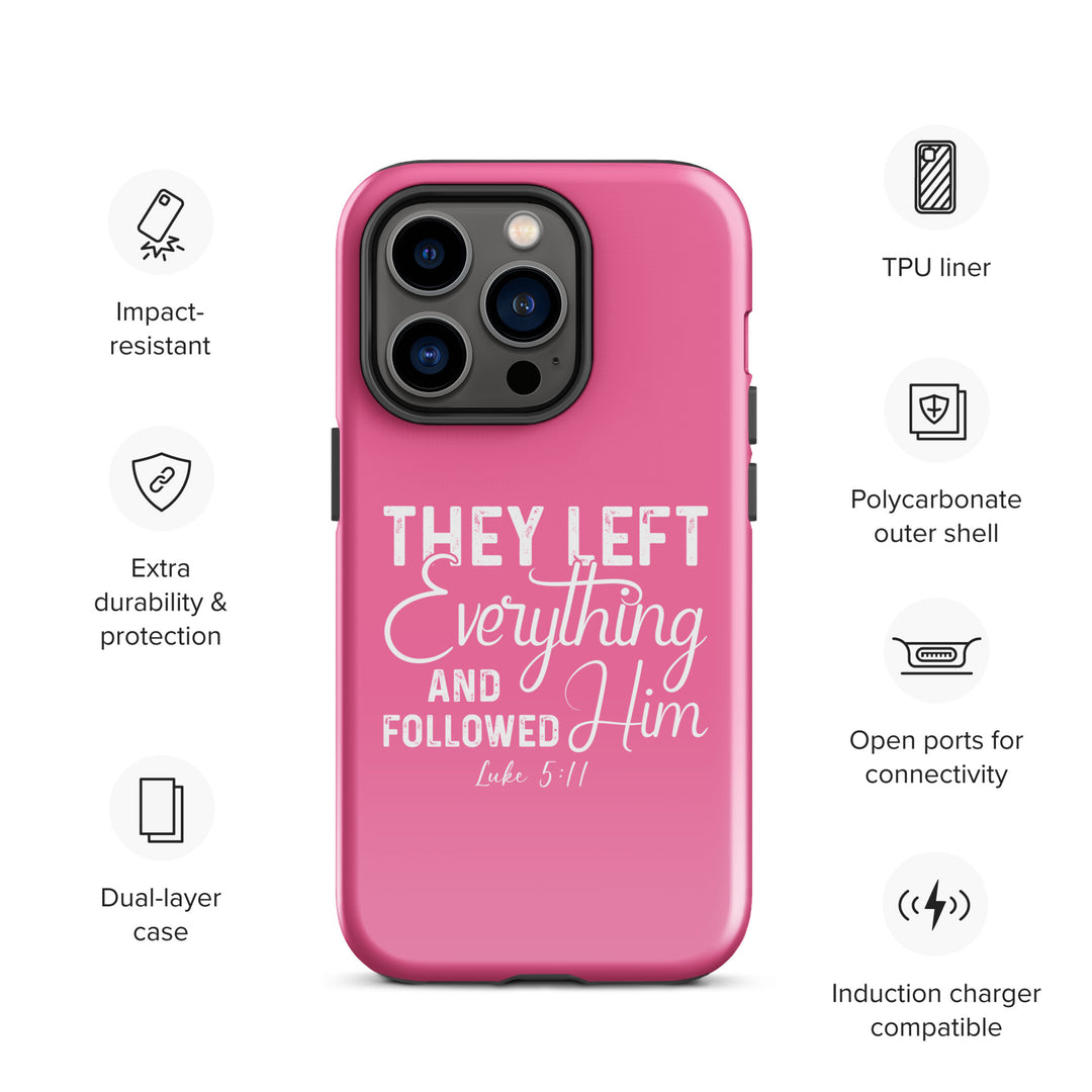 Christian Phone Case Left Everything Pink for iPhone® iPhone® Phone Cases   