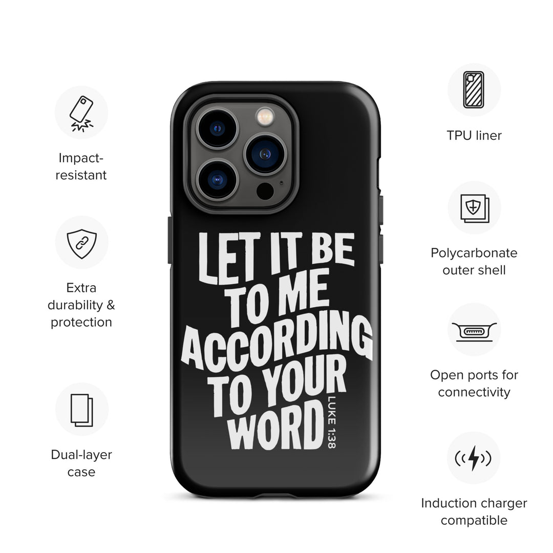 Christian Phone Case According To Your Word Black for iPhone® iPhone® Phone Cases   