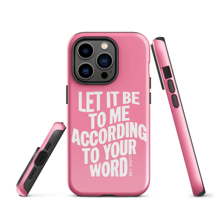 Christian Phone Case According To Your Word Pink  for iPhone® iPhone® Phone Cases   