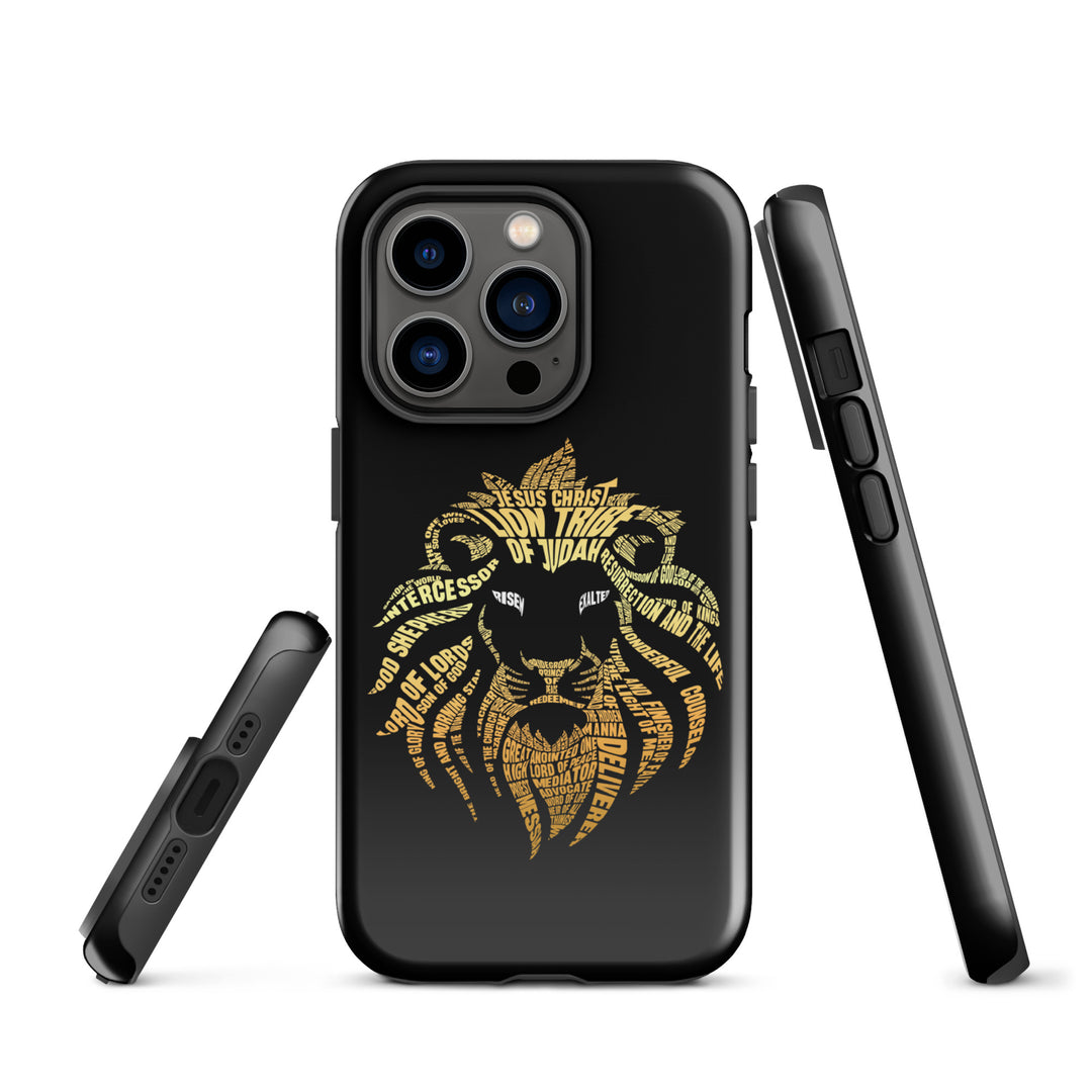 Christian Phone Case Lion Word Cloud Black for iPhone® iPhone® Phone Cases   