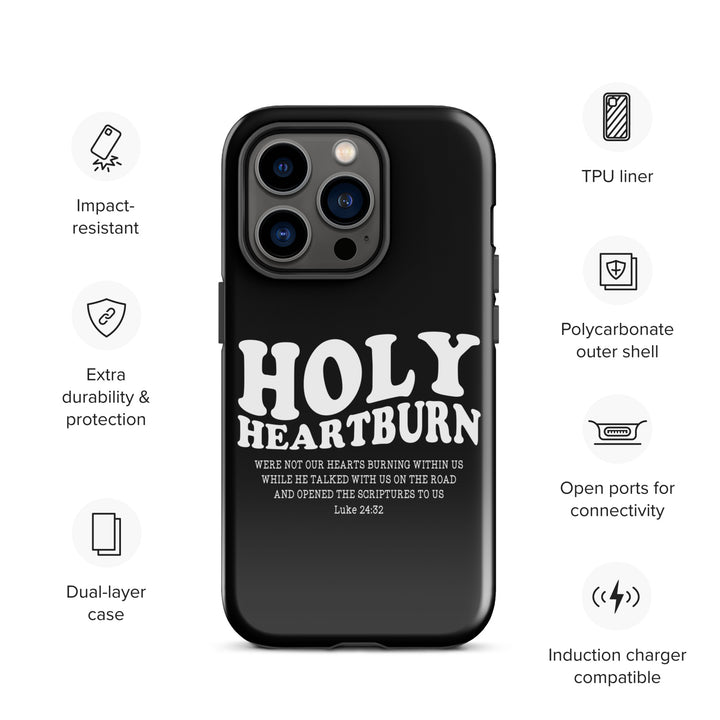 Christian Phone Case Holy Heartburn Black for iPhone® iPhone® Phone Cases   