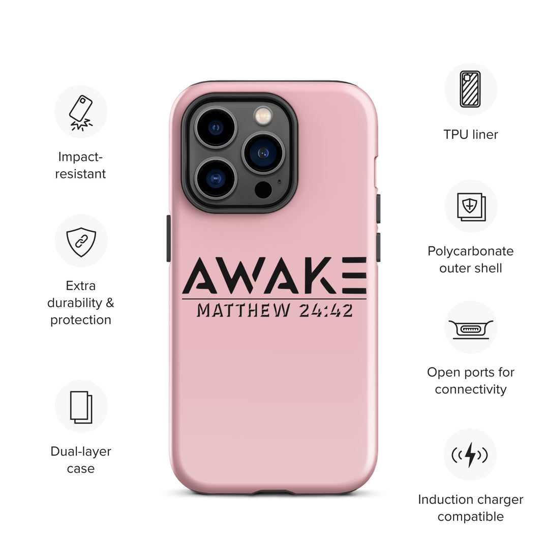 Christian Phone Case Awake Pink for iPhone® iPhone® Phone Cases   