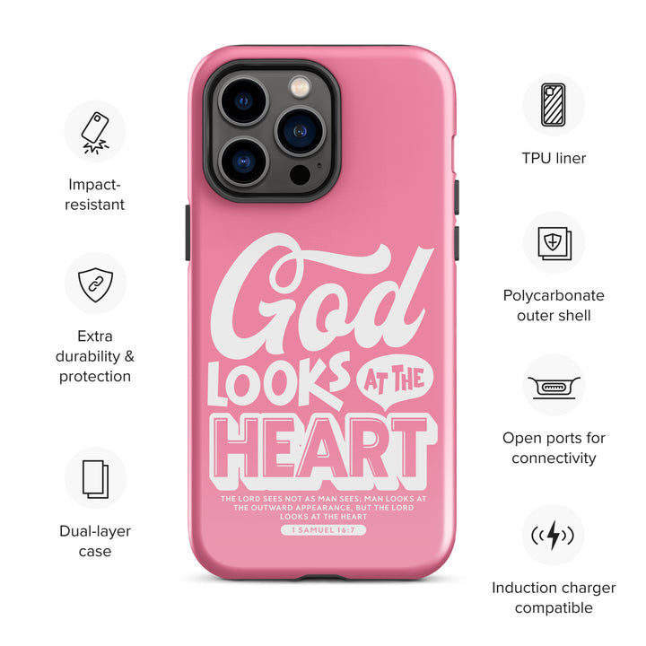 Christian Phone Case God Looks At Heart for iPhone® iPhone® Phone Cases   