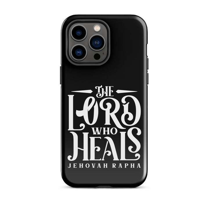 Christian Phone Case The Lord Who Heals Black for iPhone® iPhone® Phone Cases Glossy iPhone 14 Pro Max 