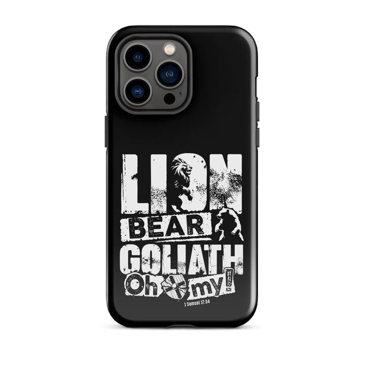 Christian Phone Case Lion Bear Goliath for iPhone® iPhone® Phone Cases Glossy iPhone 14 Pro Max 