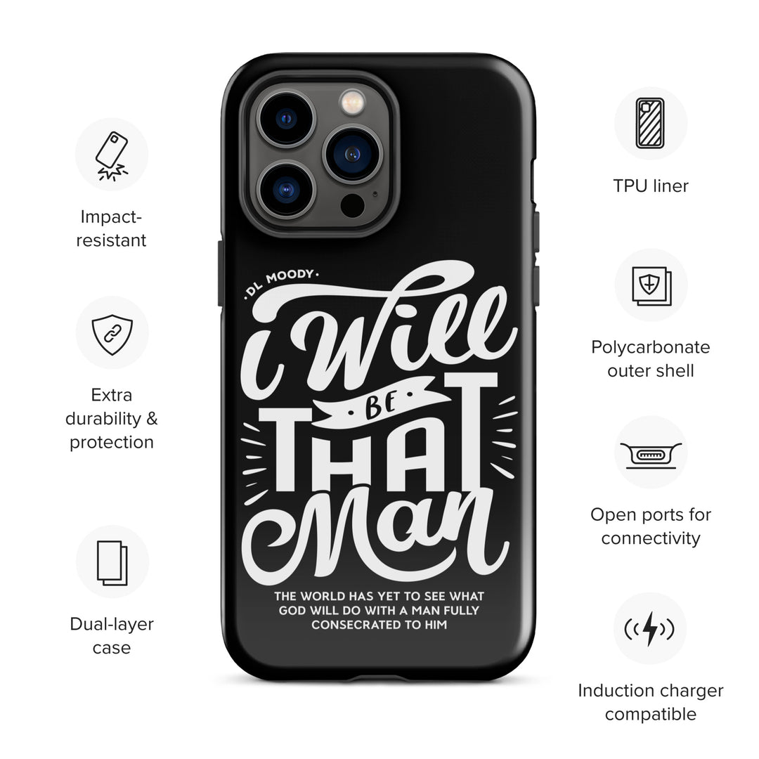 Christian Phone Case I Will Be That Man Black for iPhone® iPhone® Phone Cases   