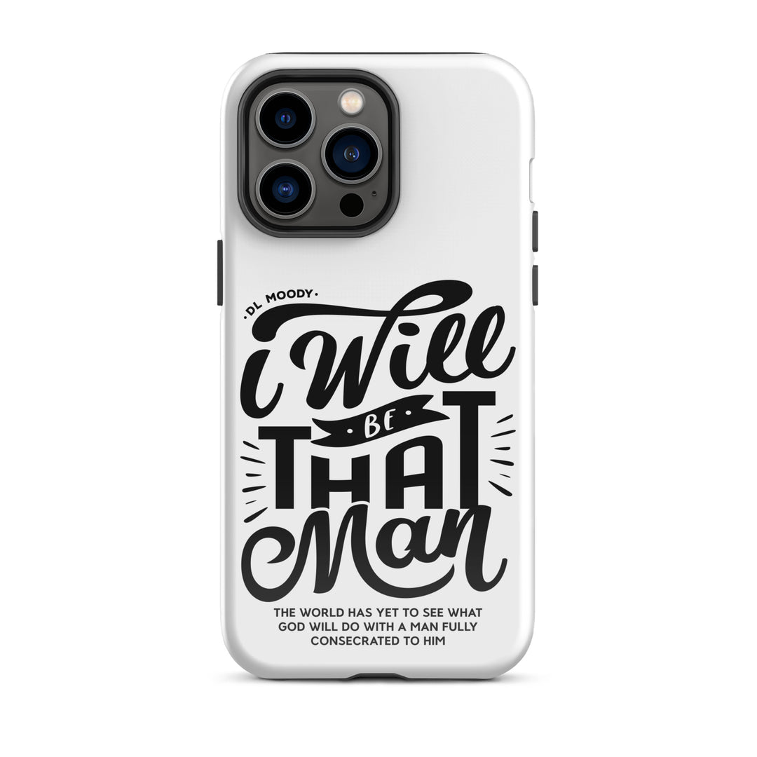 Christian Phone Case I Will Be That Man White for iPhone® iPhone® Phone Cases Glossy iPhone 14 Pro Max 