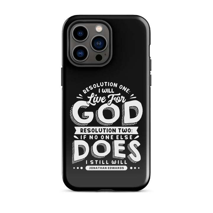 Christian Phone Case Live For God Black for iPhone® iPhone® Phone Cases Glossy iPhone 14 Pro Max 