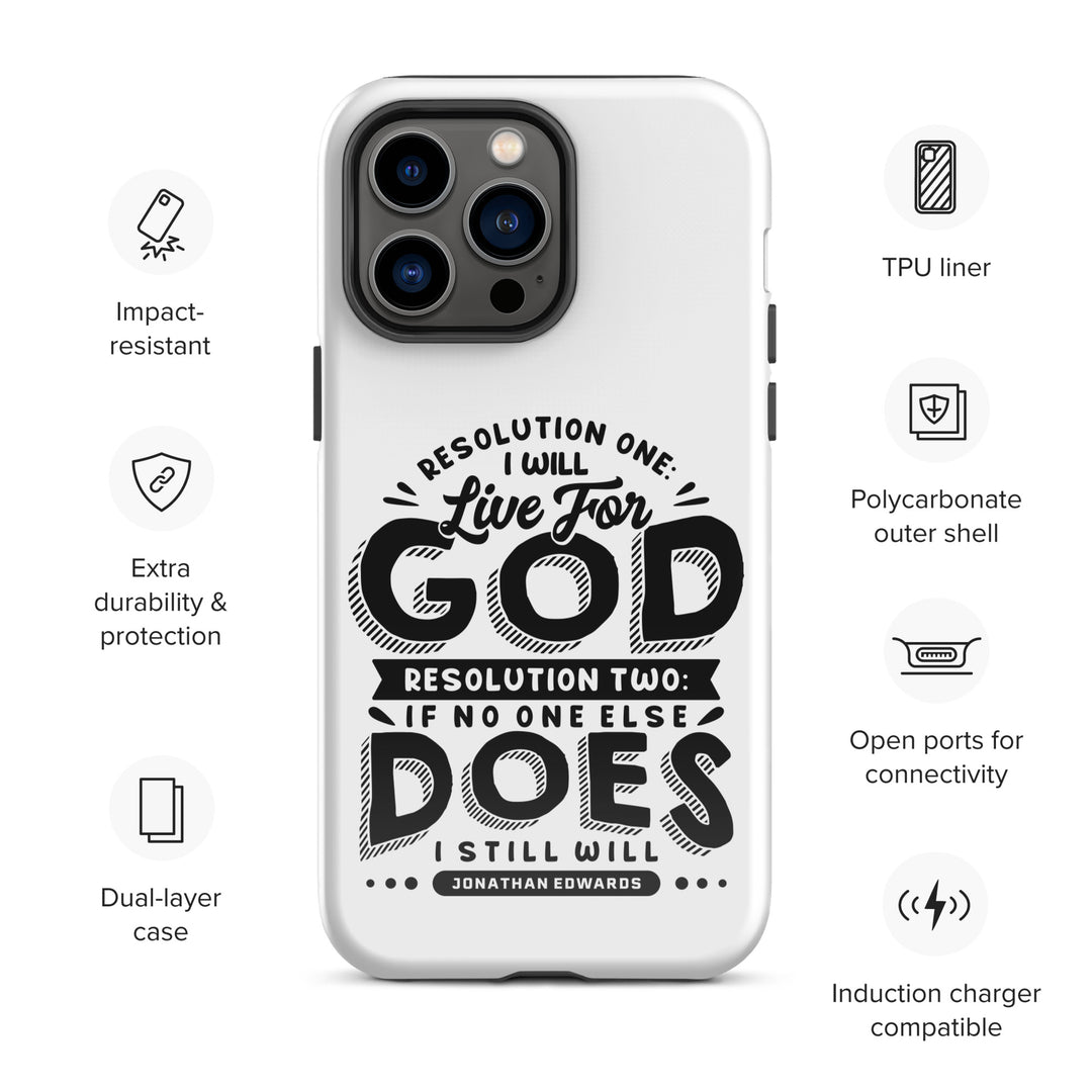 Christian Phone Case Live For God White for iPhone® iPhone® Phone Cases   