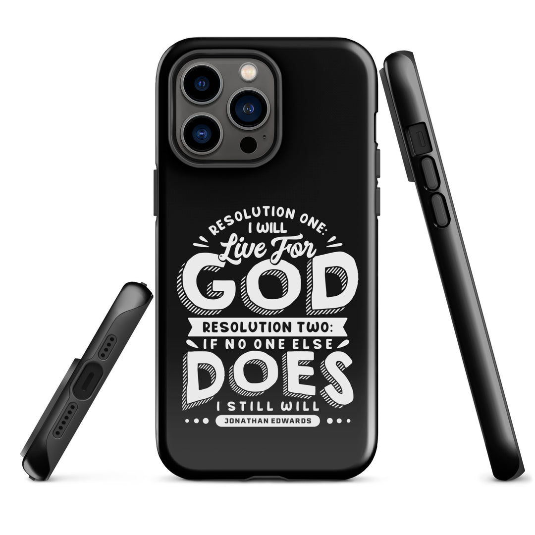 Christian Phone Case Live For God Black for iPhone® iPhone® Phone Cases   