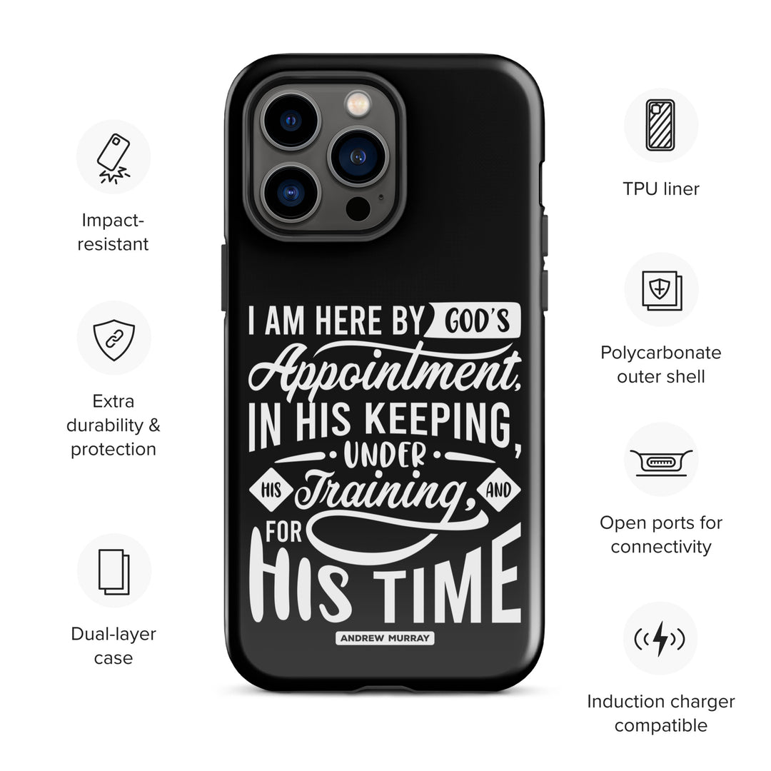 Christian Phone Case His Time Black for iPhone® iPhone® Phone Cases   