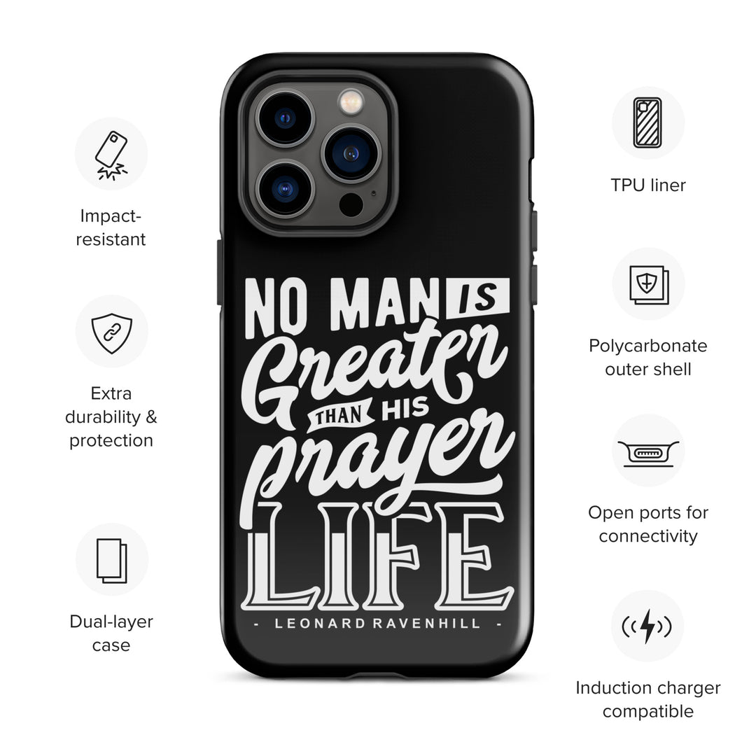 Christian Phone Case Prayer Life Black for iPhone® iPhone® Phone Cases   