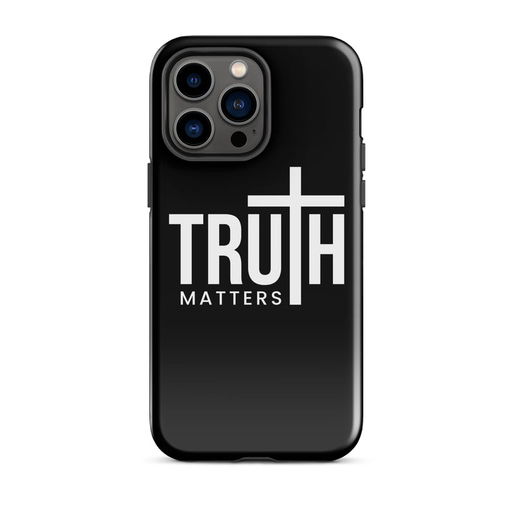 Christian Phone Case Truth Matters Black for iPhone® iPhone® Phone Cases Glossy iPhone 14 Pro Max 