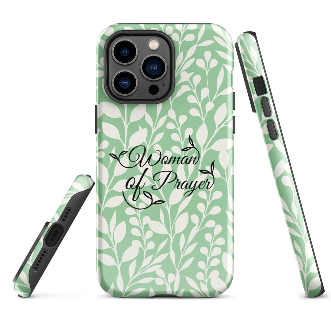 Christian Phone Case Woman of Prayer Green for iPhone® iPhone® Phone Cases   