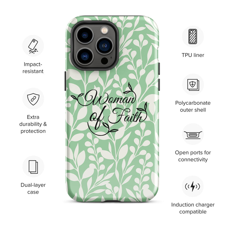 Christian Phone Case Woman of Faith Green for iPhone® iPhone® Phone Cases   