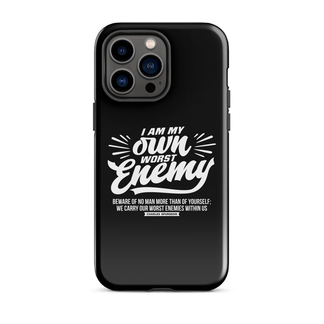 Christian Phone Case Worst Enemy Black for iPhone® iPhone® Phone Cases Glossy iPhone 14 Pro Max 