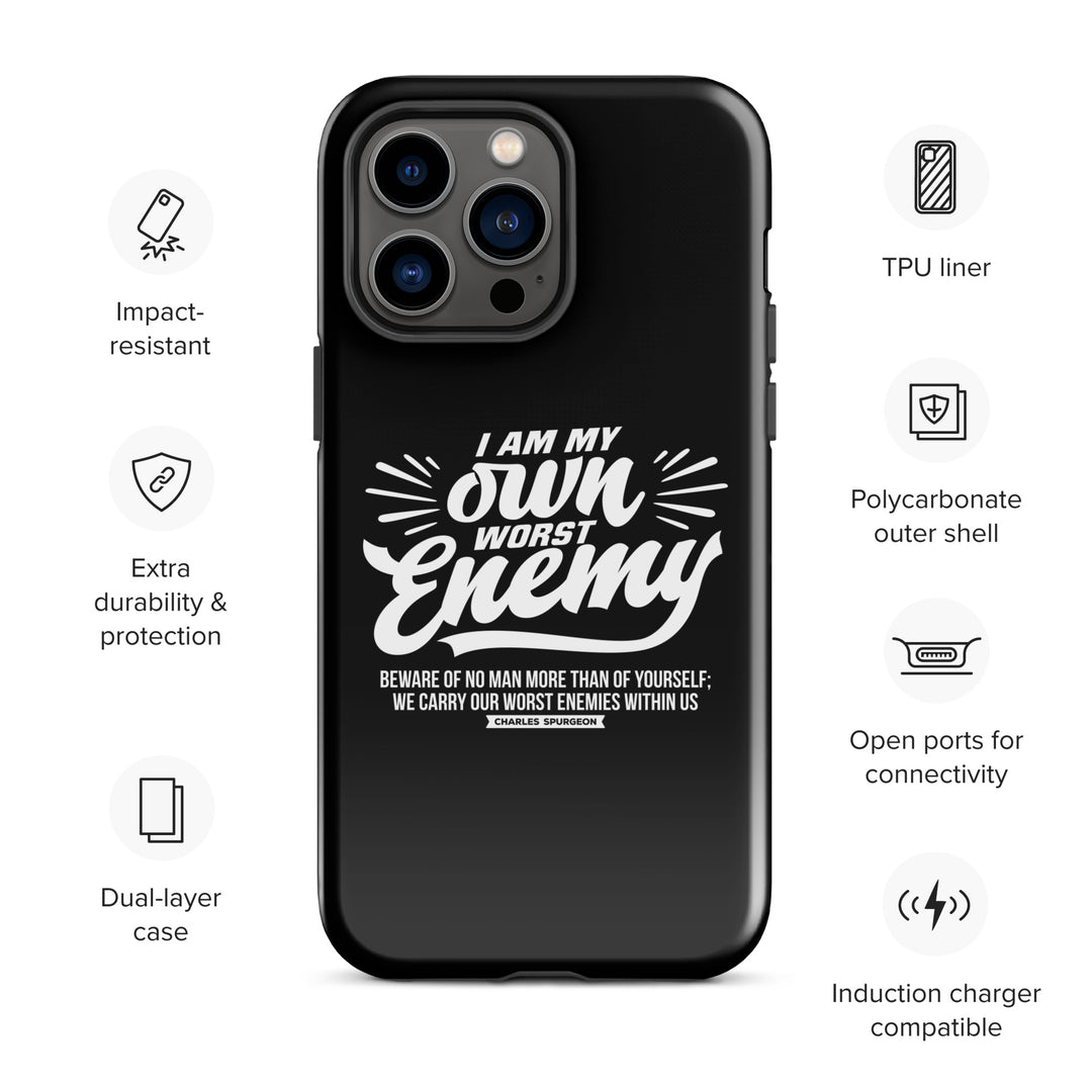 Christian Phone Case Worst Enemy Black for iPhone® iPhone® Phone Cases   