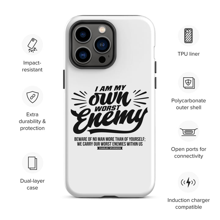 Christian Phone Case Worst Enemy White for iPhone® iPhone® Phone Cases   