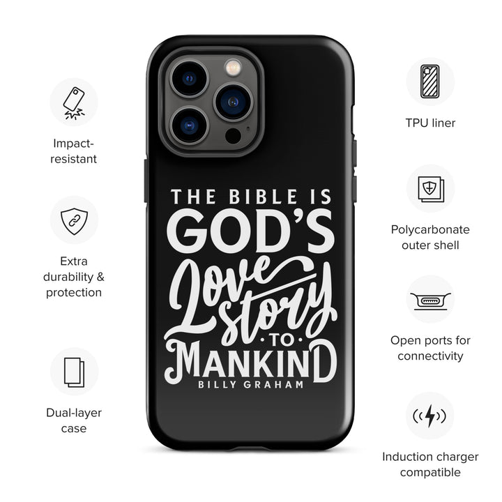 Christian Phone Case God's Love Story Black for iPhone® iPhone® Phone Cases   