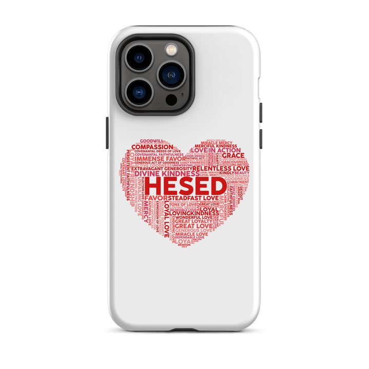 Christian Phone Case Hesed Heart White for iPhone® iPhone® Phone Cases Glossy iPhone 14 Pro Max 