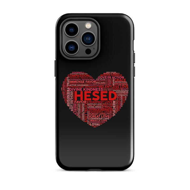 Christian Phone Case Hesed Heart Black for iPhone® iPhone® Phone Cases Glossy iPhone 14 Pro Max 