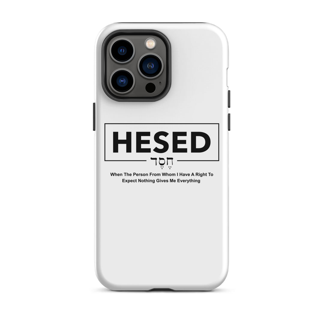 Christian Phone Case Hesed Everything White for iPhone® iPhone® Phone Cases Glossy iPhone 14 Pro Max 