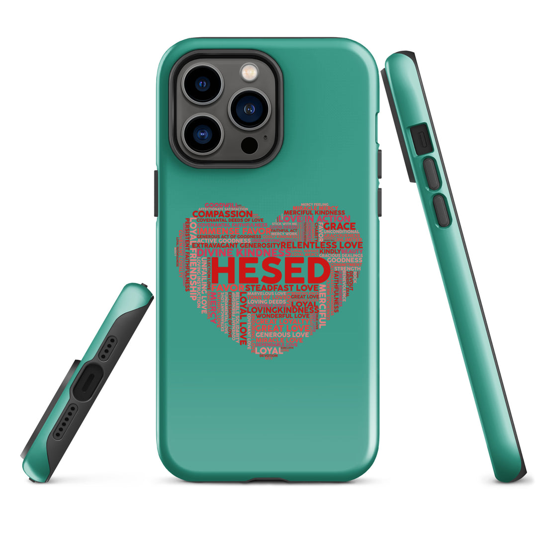 Christian Phone Case Hesed Heart Teal for iPhone® iPhone® Phone Cases   