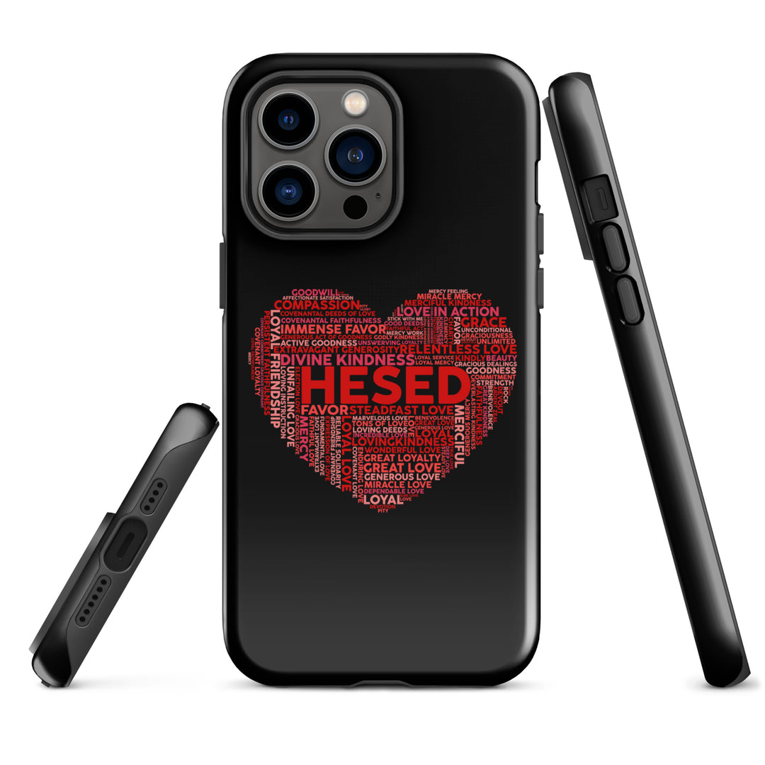 Christian Phone Case Hesed Heart Black for iPhone® iPhone® Phone Cases   