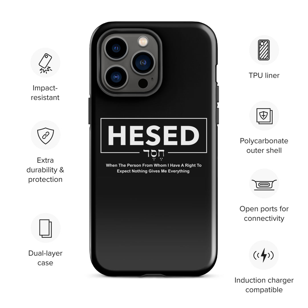 Christian Phone Case Hesed Everything Black for iPhone® iPhone® Phone Cases   