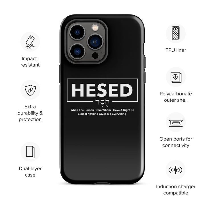 Christian Phone Case Hesed Everything Black for iPhone® iPhone® Phone Cases   