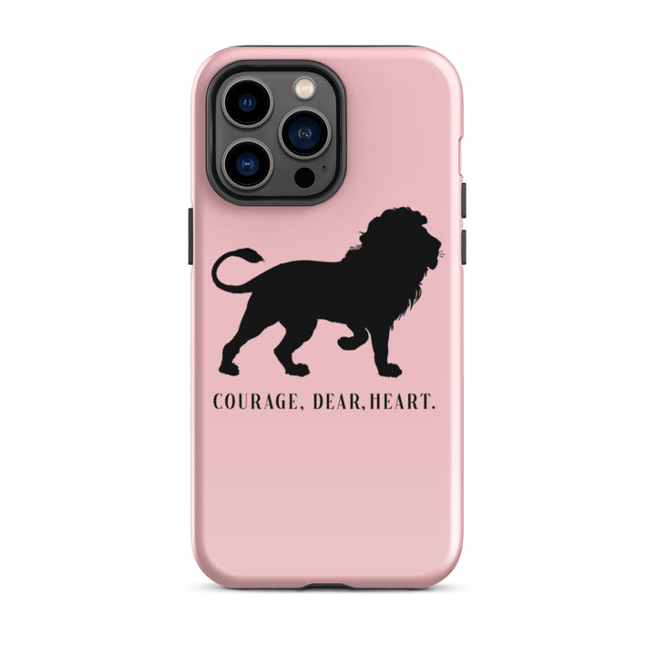 Christian Phone Case Courage Dear Heart Pink for iPhone® iPhone® Phone Cases Glossy iPhone 14 Pro Max 