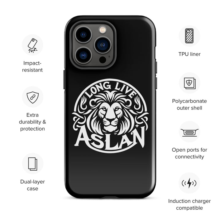 Christian Phone Case Long Live Aslan Black for iPhone® iPhone® Phone Cases   