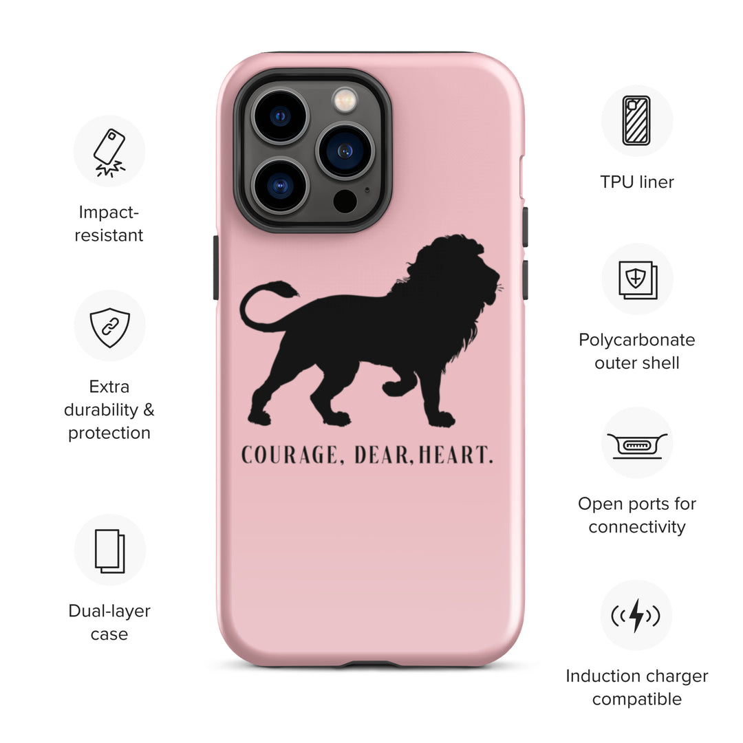 Christian Phone Case Courage Dear Heart Pink for iPhone® iPhone® Phone Cases   