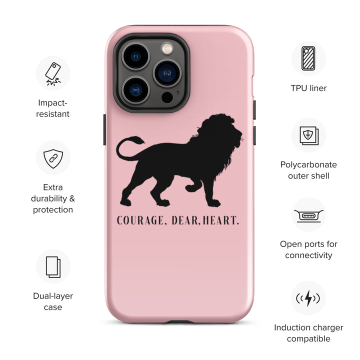 Christian Phone Case Courage Dear Heart Pink for iPhone® iPhone® Phone Cases   