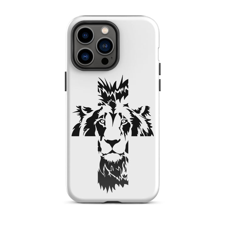 Christian Phone Case Aslan Cross White for iPhone® iPhone® Phone Cases Glossy iPhone 14 Pro Max 