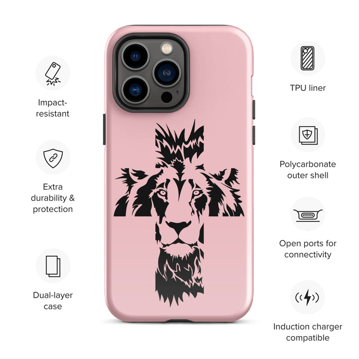 Christian Phone Case Aslan Cross Pink for iPhone® iPhone® Phone Cases   